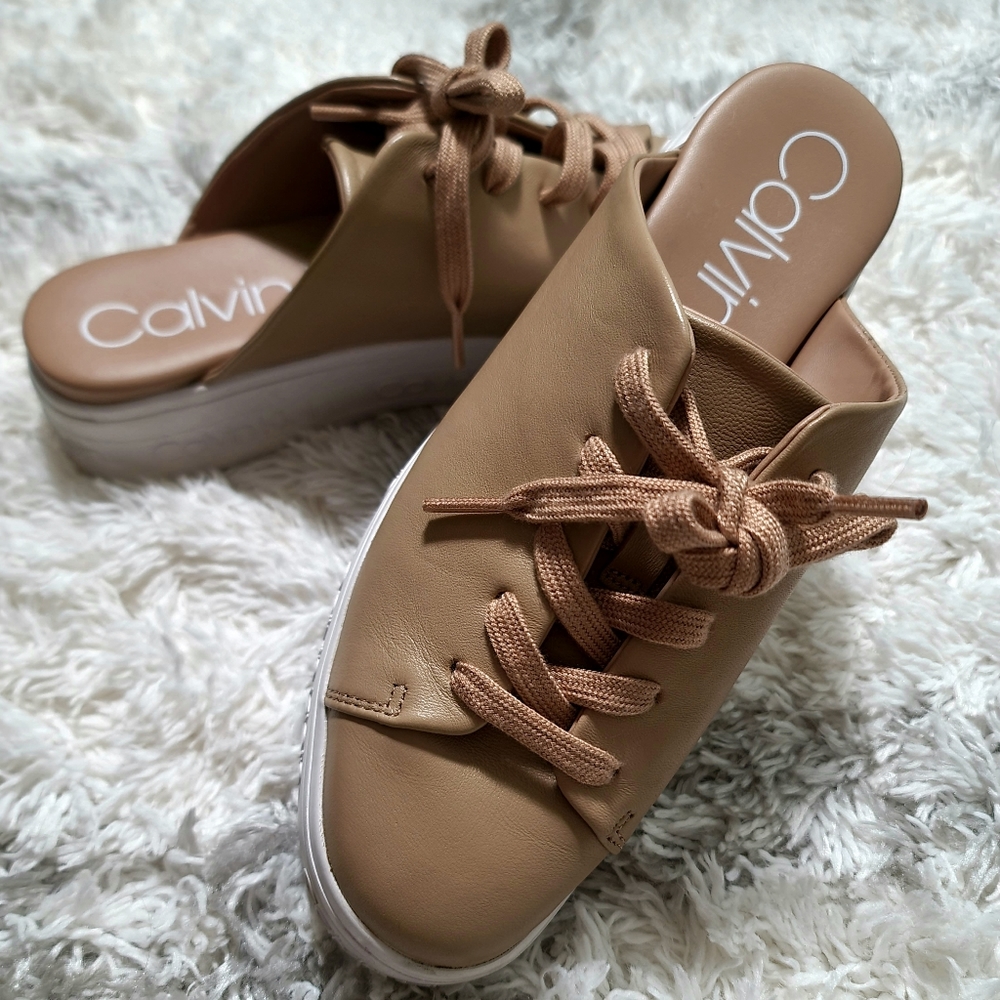 Calvin Klein Jackay Platform Shoes in Nude Size 7.5 - Picture 5 of 8